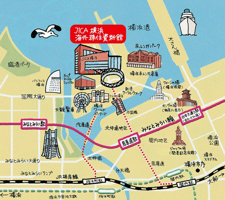 JICA横浜　周辺地図
