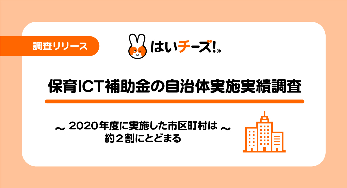 自治体調査 2020年度保育ict補助金の自治体実施実績 実施した市区町村の割合1位の都道府県は 広島県 実施市区町村は全体の約2割 にとどまる 千株式会社のプレスリリース