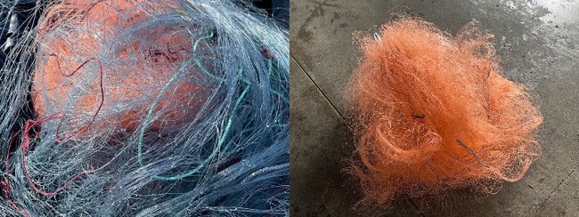 様々な種類のナイロン製漁網が存在