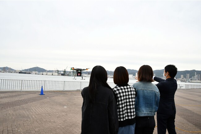 ドローン着陸の様子