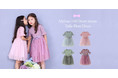 【enchante petit】新商品☆メロウフリル半袖リブ切替チュールフレアワンピース