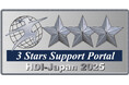 「HDI 格付けベンチマーク」の「Webサポート」部門で最高評価の三つ星を初獲得