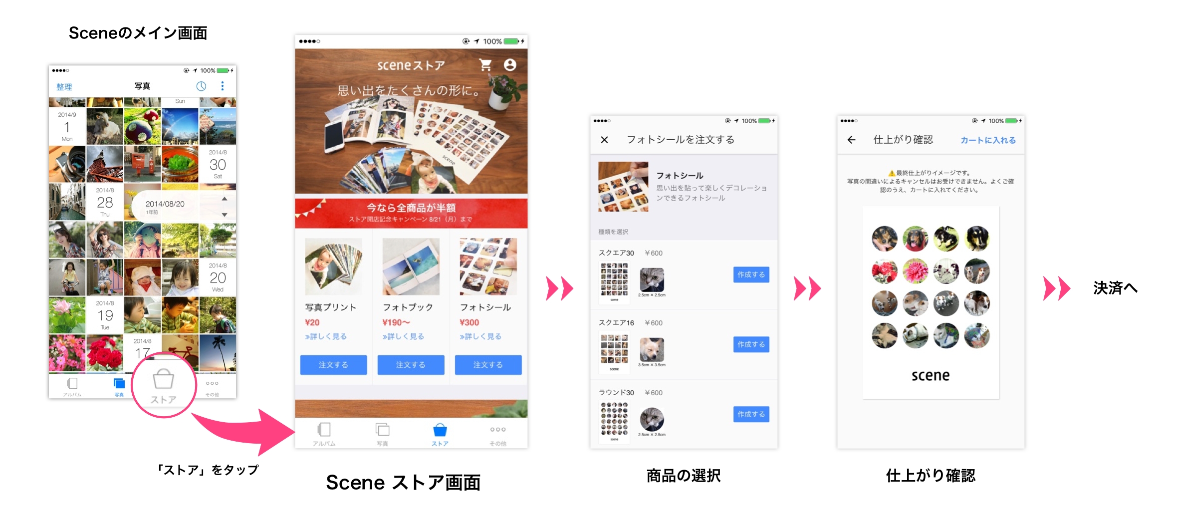 写真アプリ Scene シーン アプリ内からプリント商品を手軽に注文できる Scene ストア をスタート リプレックス株式会社のプレスリリース