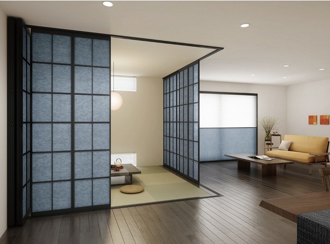 「格子」と「和紙調採光窓」を組み合わせて 和空間を彩ります。