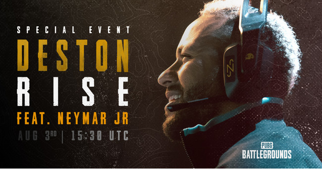 ネイマールjr Pubg Battlegrounds Deston Rise ライブ配信イベントに参戦 Pubg Japan株式会社のプレスリリース