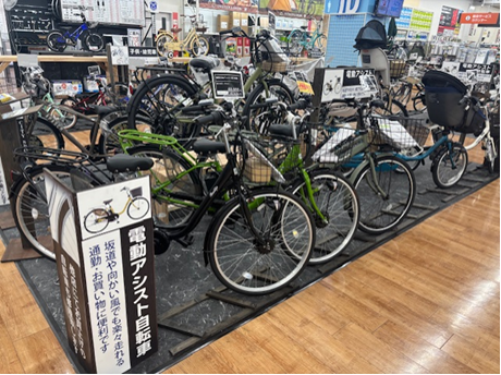 約40台取り揃えた電動アシスト付き自転車