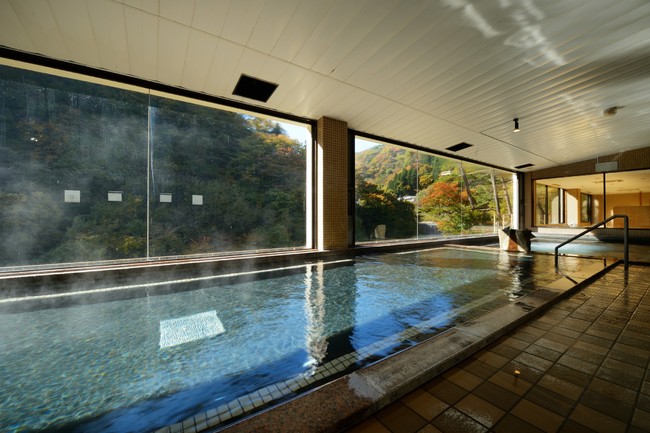 土湯温泉の旅館のお風呂