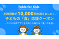 子どもの「食」応援クーポンの累計利用回数が1万回を超えました! ~スマホ決済アプリを活用した新たな食の支援「Table for Kids」~