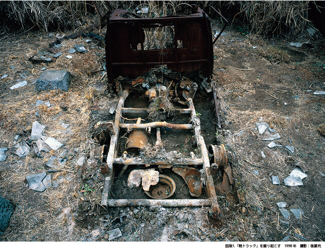 図版1.「軽トラック」を掘り起こす　1998年　撮影：後藤充