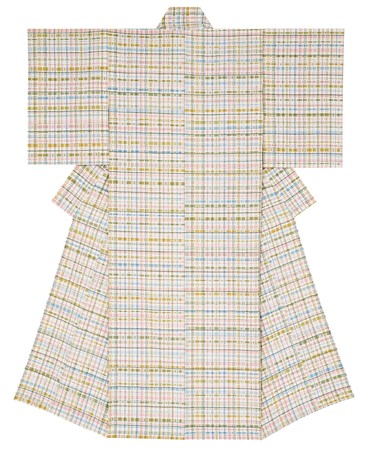 奨励賞・三越伊勢丹賞   　風通織木綿着物「春一日」（ふうつうおりもめんきもの「はるひとひ」） 小林　佐智子