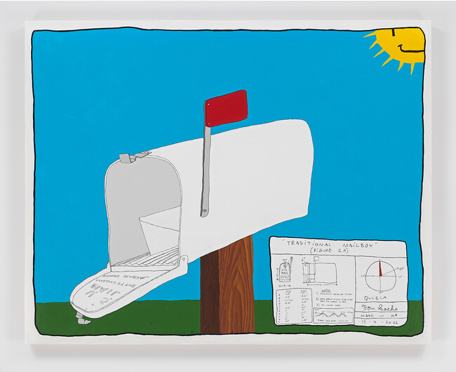 (C)Tom Sachs　　 Traditional Mailbox (Figure 1A), 2023 121.9 x 152.4 x 6.4cm