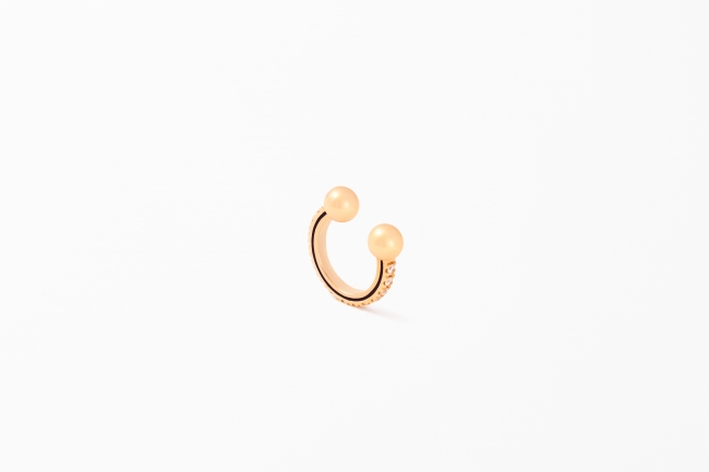 Comfy Ear Cuff（Pink Gold,White Dia,Black EPO）￥57,240