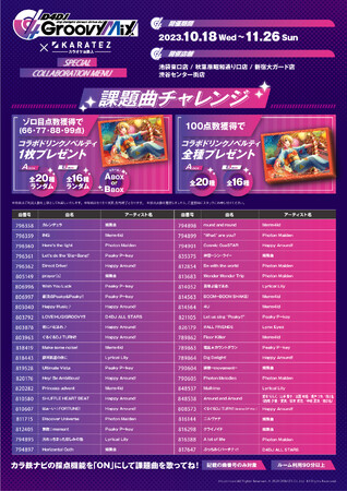 2023年10月18日より開催！「D4DJ Groovy Mix」×カラオケの鉄人