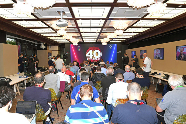 8月8日（日）にCasa Italiaで開催されたプレス会見の様子