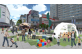 JR加古川駅南広場に人工芝とストリートファニチャーが登場 12月26日(木)までの期間限定