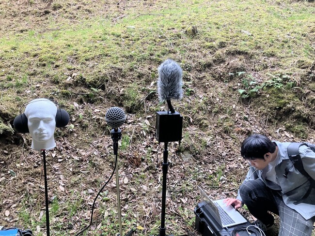 野外での環境音収録の様子_その2 野外での環境音収録の様子_その2