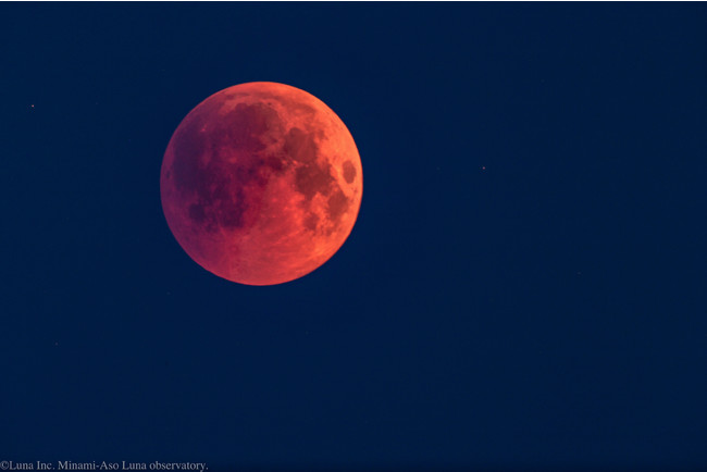 南阿蘇で撮影された皆既月食（2018年7月28日撮影）