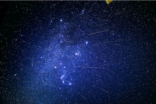 ふたご座流星群（2018年12月に南阿蘇で撮影）