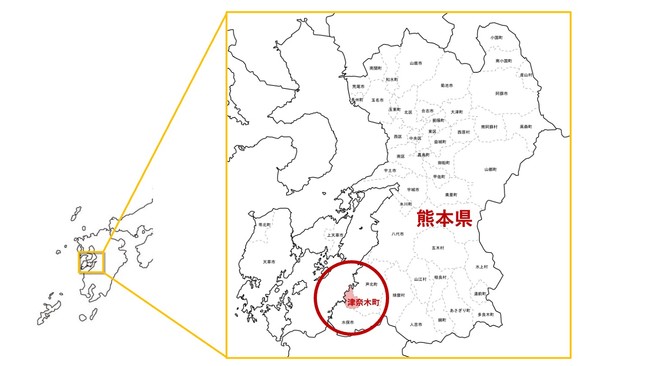 津奈木町 位置図