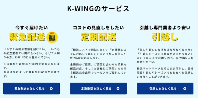 「株式会社K-WING」3つのサービス