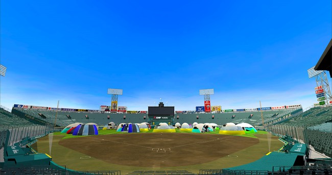 阪神甲子園球場をデジタル空間に忠実に再現した『デジタル甲子園』　
