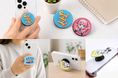イラストをそのまま形に！オリジナルプリント.jpにフリー型・円形スマホグリップ登場