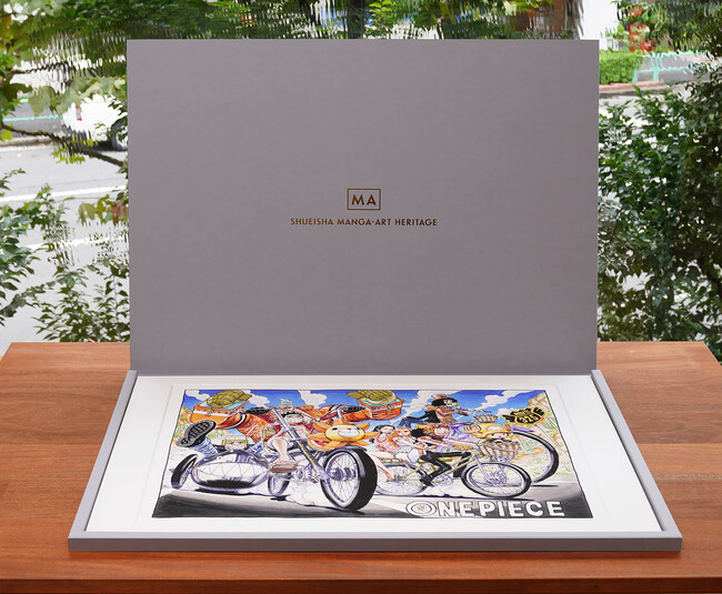 専用ボックスに収められたReal Color Collection作品。ONE PIECE (C)2023, Eiichiro Oda ／ Shueisha Inc. （画像は本展会場で展示する作品とは異なります）