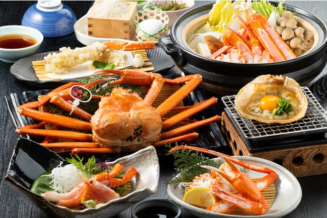 香住蟹2杯付きフルコース