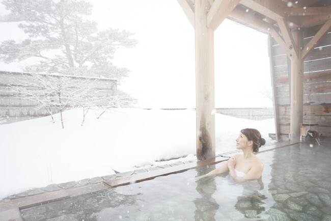 地元の人々に愛されている網張温泉　雪見の露天風呂