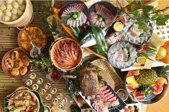 新鮮な魚介類がメインの季節のビュッフェをお楽しみください 新鮮な魚介類がメインの季節のビュッフェをお楽しみください