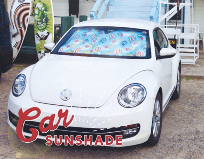 真夏の強い日差しから車を守る フロントガラスを彩るおしゃれなカーサンシェード 株式会社スパイスのプレスリリース