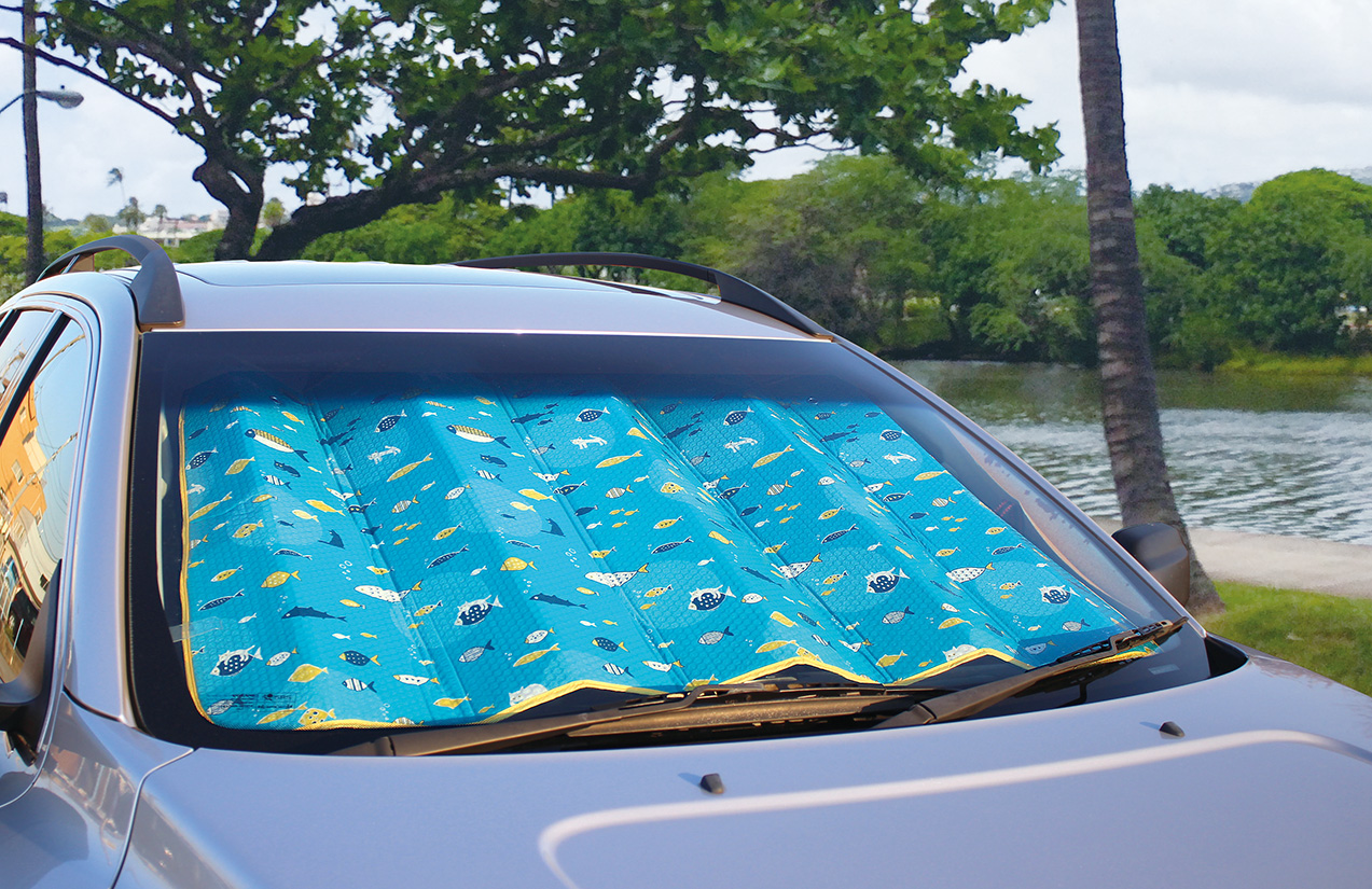 夏のギラギラ危険です カーサンシェード は 愛車とあなたを暑さのダメージから守ってくれる夏のカーライフのマストアイテム 株式会社スパイスのプレスリリース