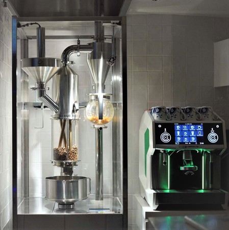 最新式のコーヒー豆焙煎機