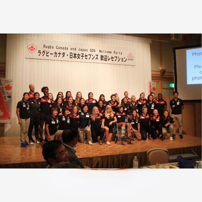 ラグビーカナダ・日本女子セブンズ歓迎レセプションにて