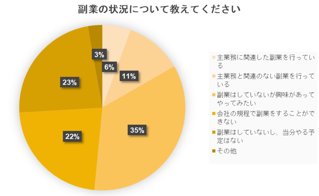 グラフ 副業の状況