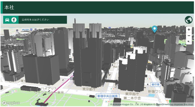 PLATEAUの3D都市モデルを表示