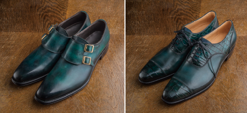  （写真左）紳士靴 ￥39,900-～　（写真右）参考商品