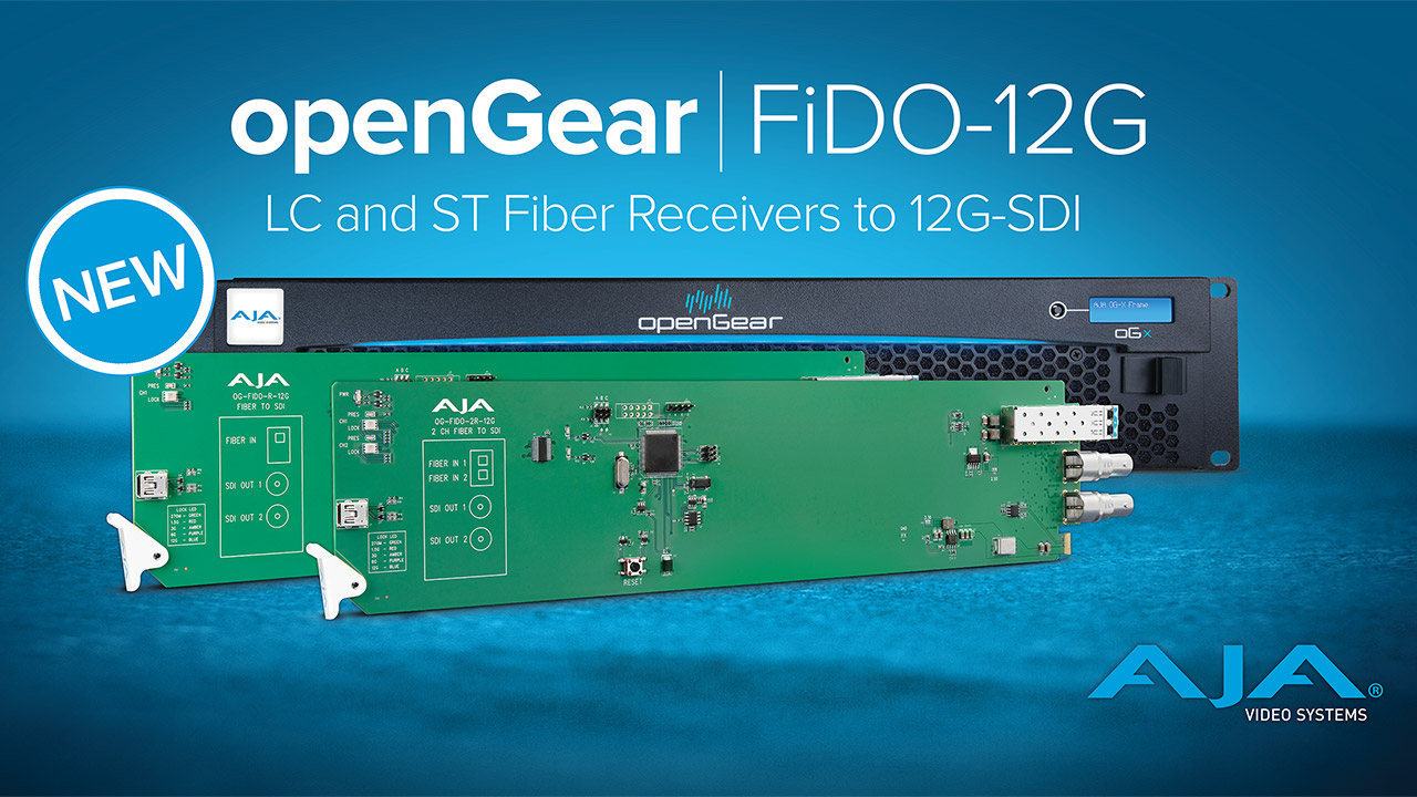 AJA 社、Fiber から 12G-SDI への変換に対応する openGear® 互換 