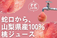 蛇口から山梨県産100%の桃ジュースが出てくる「モモジャグチー」6月20日スタート!