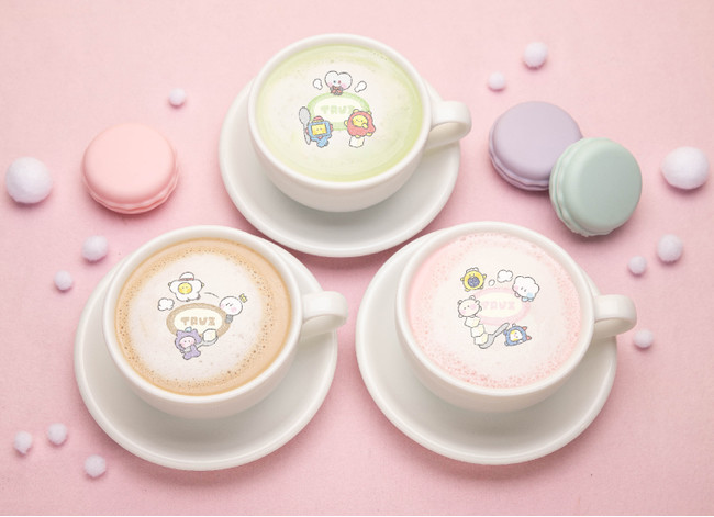 TRUZ mininiカフェラテ、茶ラテ、いちごラテ