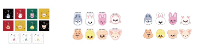 KEY RING MINI CHARM、NOTE PAD（全8種）、SKZOO PLUSH CUSHION（全8種）