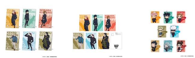 アクリルボード（全6種）、ポストカードセット（6枚入り）、ステッカーセット（8枚入り）