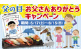 【すし銚子丸】ありがとうの言葉をお父さんへ!特別な父の日セットなどをご用意「お父さんありがとうキャンペーン」を5月17日(土)より開催