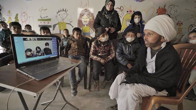 オンラインにてシリアと福島の子どもたちが交流
