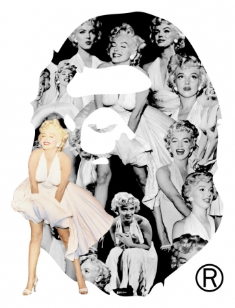 A BATHING APE® × Marilyn Monroe 白S