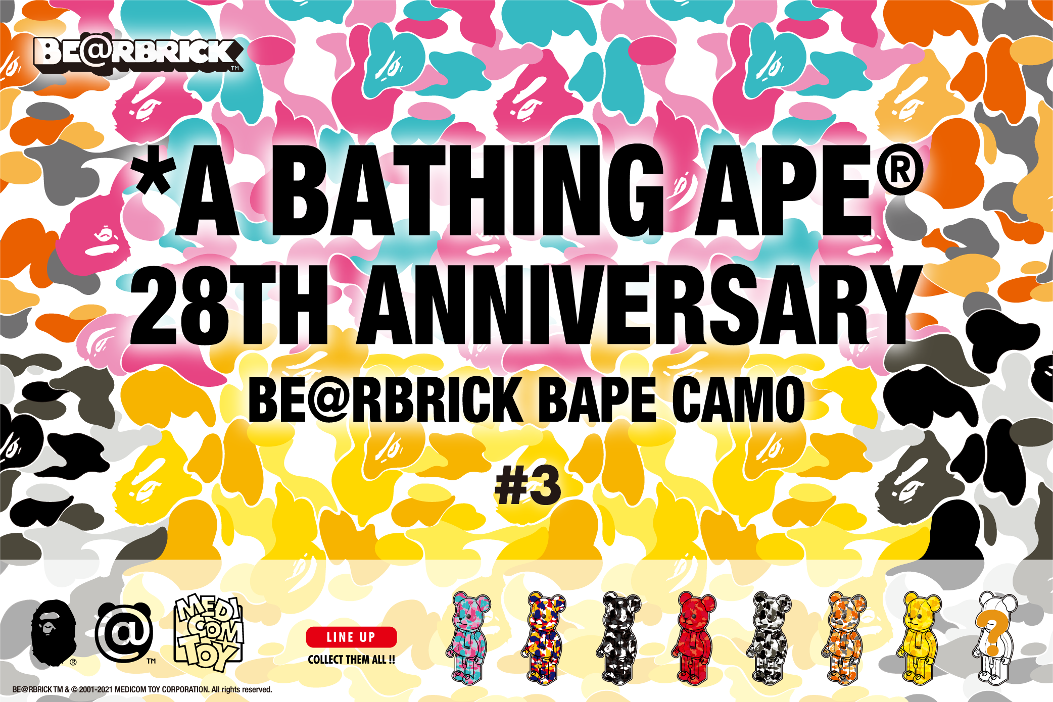 第2弾　ANNIVERSARY BE@RBRICK BAPE CAMO #2エイプ