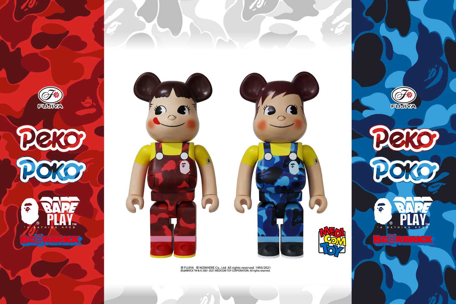 BAPE® × FUJIYA ペコちゃん＆ポコちゃん × BE@RBRICK｜株式 