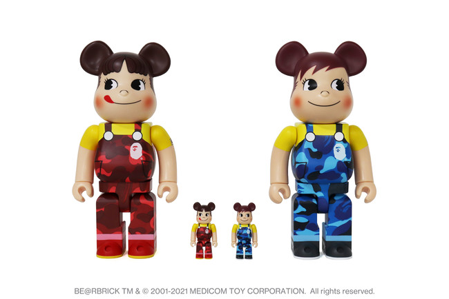 BE＠RBRICK BAPE® ×ペコちゃんu0026 ポコちゃん100％ u0026 400％-