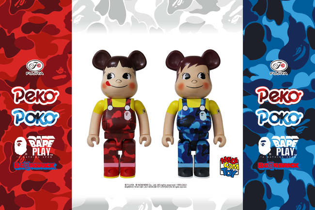 BE＠RBRICK BAPE(R) × ペコちゃん u0026 ポコちゃん 100％ u0026-