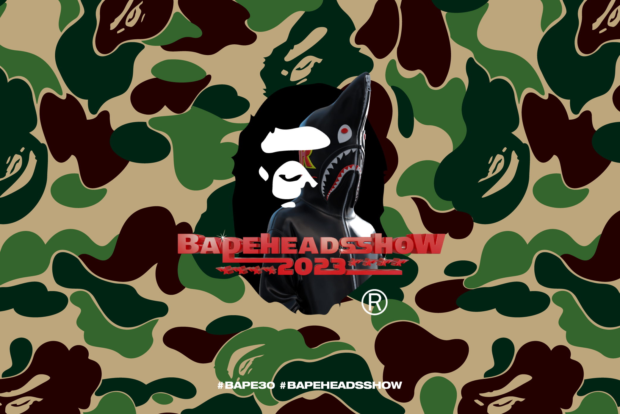 A BATHING APE® 30周年記念イベント「BAPE HEADS SHOW」BAPE®が4つの